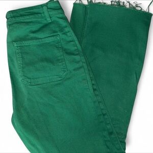 Zara green wide leg jeans